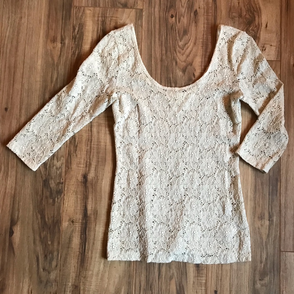 UO Pins and Needles Lace Shirt